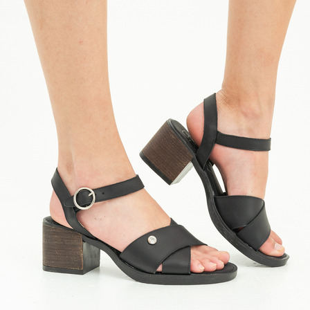 Sandalia Mujer Cuero Cruzada Citadina Hebilla Taco Jupiter Sandalia Mujer Cuero Cruzada Citadina Hebilla Taco Jupiter