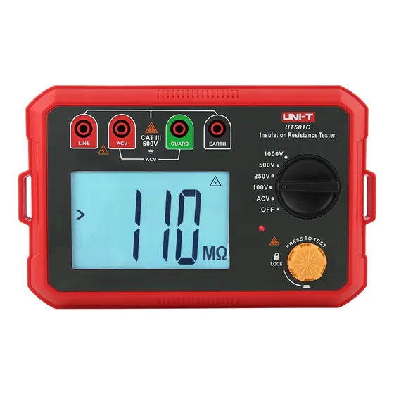 Megometro Digital 1000v 5 Gigaohm Unit Ut501c