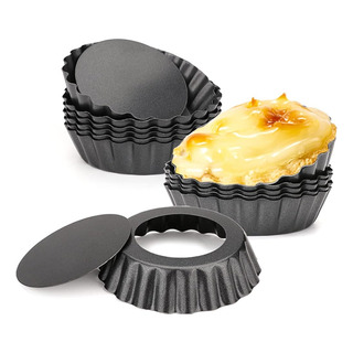 Cyimi 12 Pcs Moldes De Tarta De Huevo, 3 Mini Sartenes Para Cyimi 12 Pcs Moldes De Tarta De Huevo, 3 Mini Sartenes Para