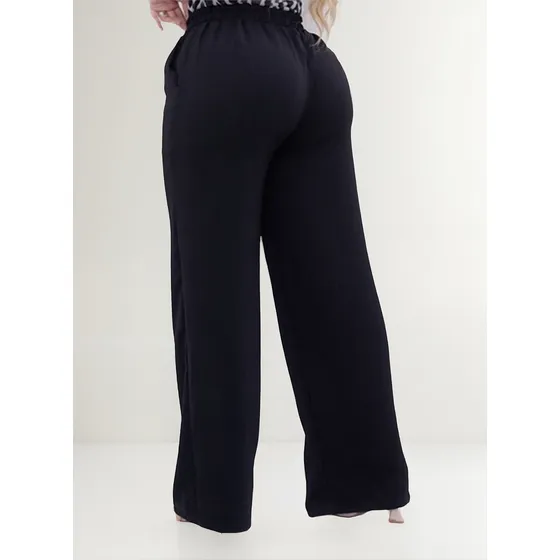 Calça Social Não Amassa Pantalona Tecido Duna Plus P Ao Gg