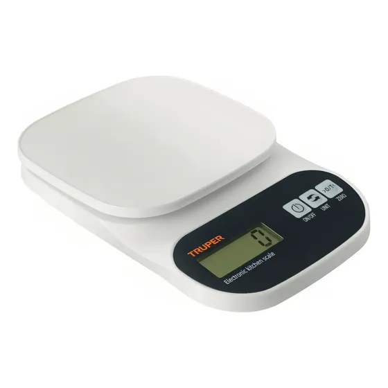 Balanza Digital Para Cocina Capacidad 5kg Truper 15161 Capacidad máxima 5 kg Color Blanco | Cuotas sin interés
