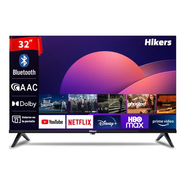Smart Tv Hikers 32'' Hd Con Dolby Audio/aac Bluetooth