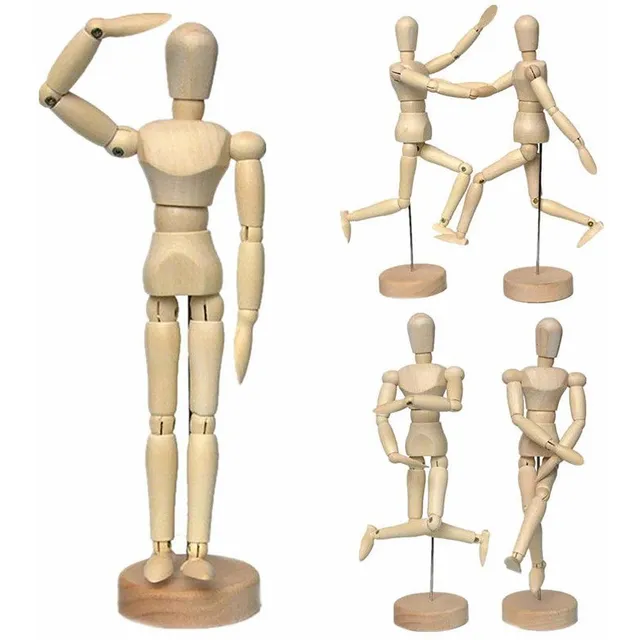 Maniqui Madera Artista Diseño Dibujo Figura Modelo Ayuda