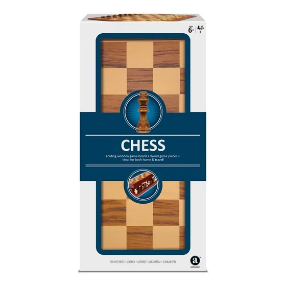 Juego De Mesa Ajedrez De Madera Plegable Ambassador Nuevo