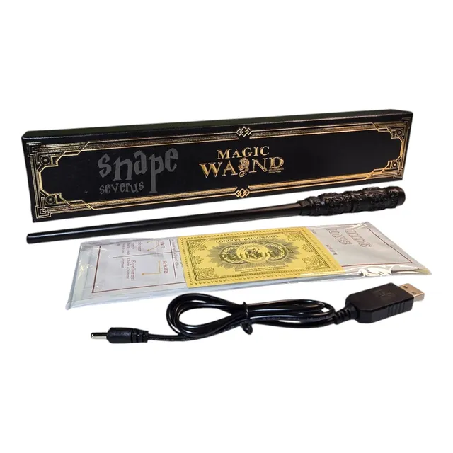 Harry Potter Varita Mágica De Resina En Estuche Y Chispa 