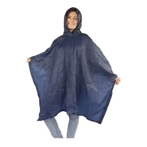 Poncho De Lluvia Pvc Unisex Capucha Impermeable 