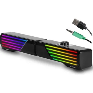 Caixa De Som Soundbar Potente Gamer Computador Notebook Rgb Caixa De Som Soundbar Potente Gamer Computador Notebook Rgb