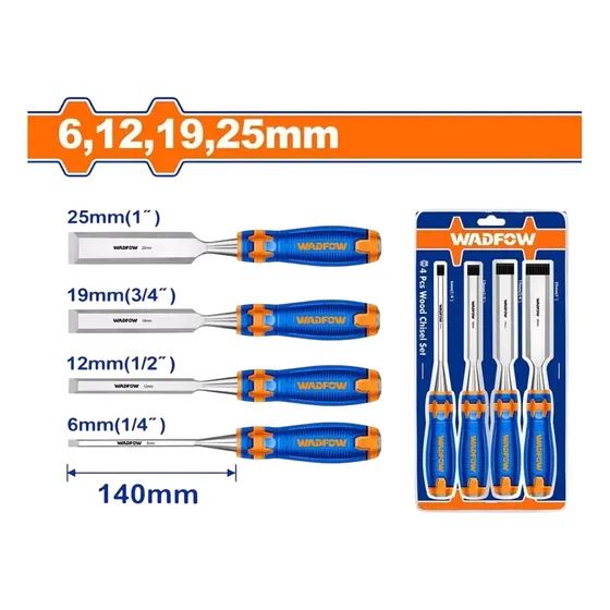 Juego De Cinceles Para Madera 6,12,19 25m Wadfow