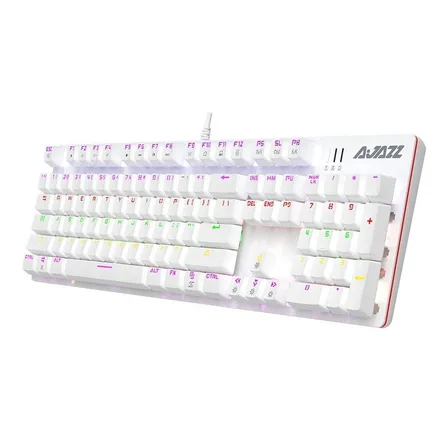 Teclado Mecánico Retroiluminado Switch Black - Ajazz Robocop Color del teclado Blanco Idioma Inglés US