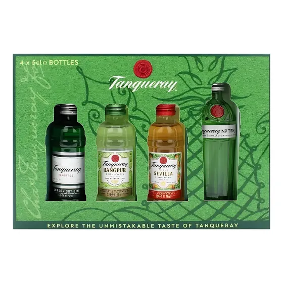 Gin Tanqueray Kit Miniaturas 50 mL em caixa C/ 4 unidades