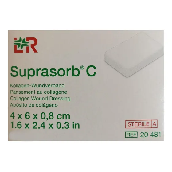 Lohmann & Rauscher Suprasorb C gasa apósito de colágeno para heridas estéril de 4cm x 6cm (1 pza)