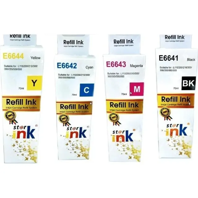 Pack 5 Pzas Tinta Generica T664 L110 L200 L210 L350