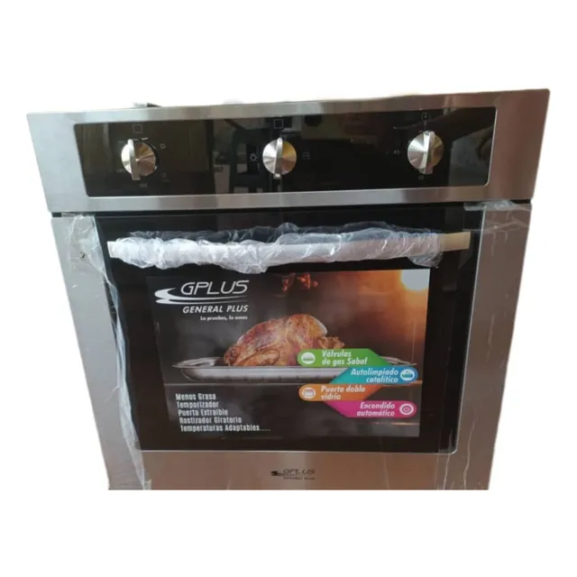 Horno A Gas Gplus Manual Empotrable Acero Inoxidable