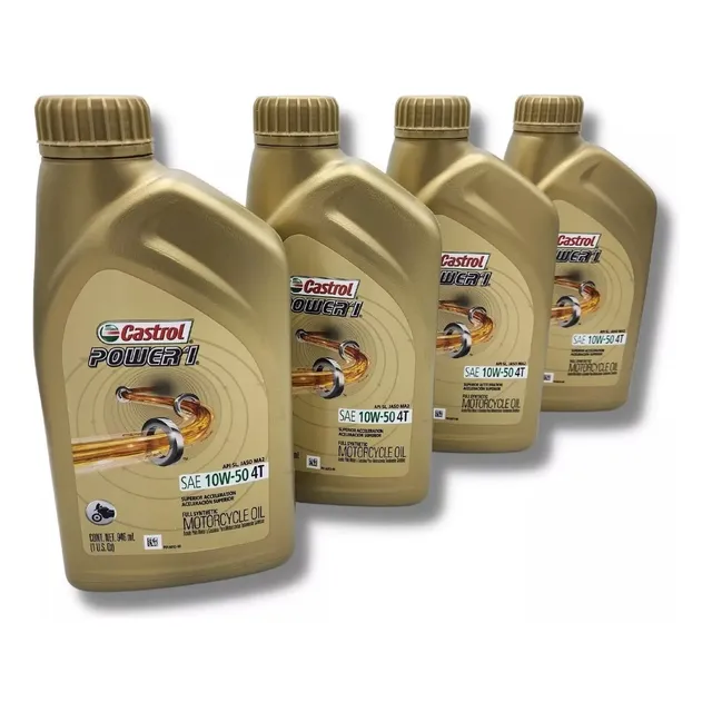 Aceite Sintetico Moto Castrol Power 4t 10w-50 4 Litros