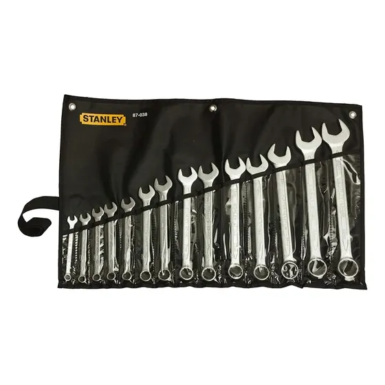 Juego De Llaves Combinadas Cromado Stanley 7 A 24mm 14pzas
