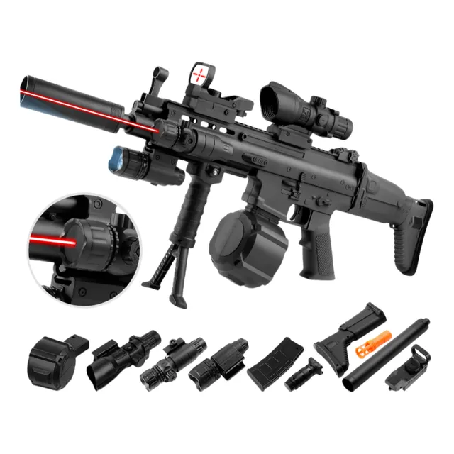 Pistola De Hidrogel Lanzador Gel Automática Con Láser Scar