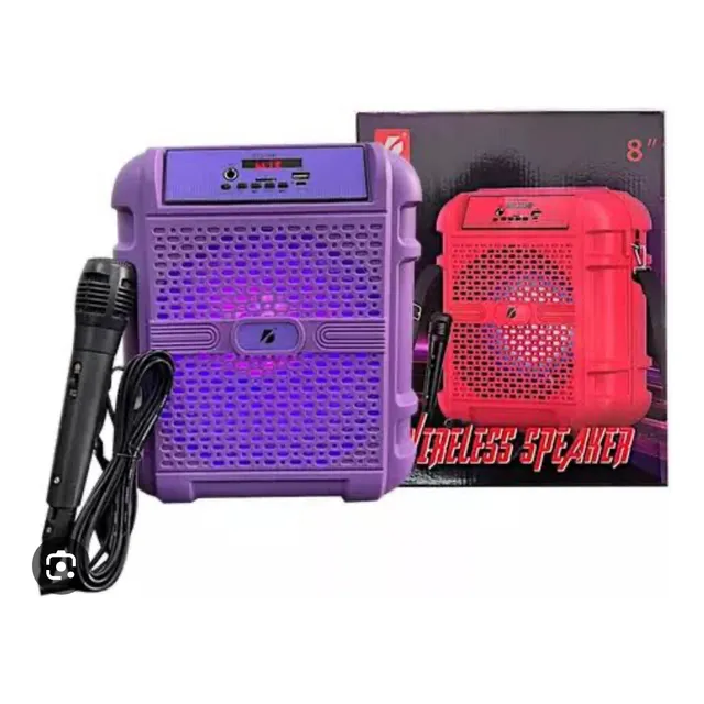 Bocina Kts-1947, 8 Pulgadas, Bluetooth, Radio Fm Y Micrófono