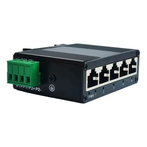 Switch Ethernet Industrial 5 Portas DVEK Trilho DIN 10/100Mbps