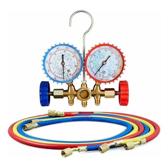 Juego Manometros Refrigeracion Manifold R22 R134 R404 R410