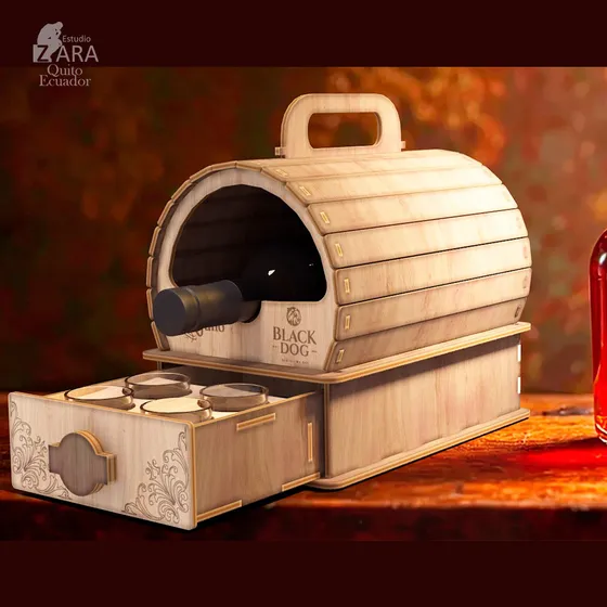 Porta Licores, Porta Vinos, Regalo Día Del Padre, Mini Bar.