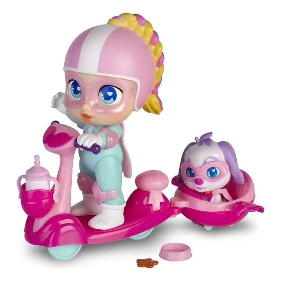 Muneca Super Cute Regi Scooter Con Mascota Y Acc Lny Sc034