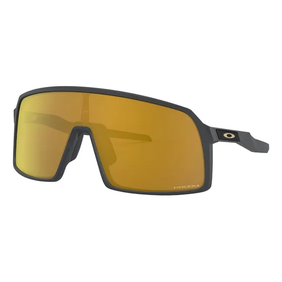 Anteojos de sol polarizados Oakley Solar Sutro talle XL diseño Espejeada armazón gris y lente dorado