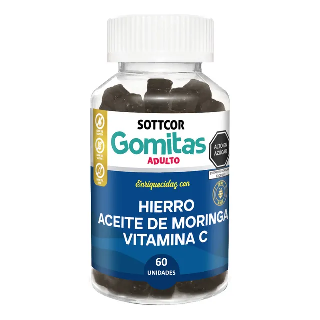 Hierro Para Adultos Gomitas Sottcor 100g Chicle