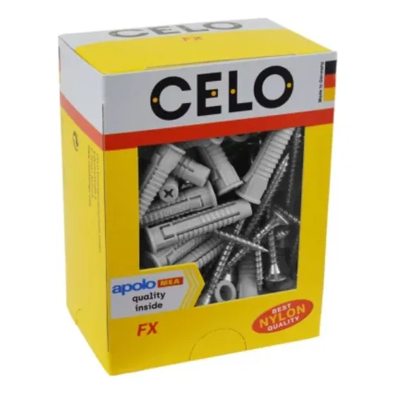 Tarugo De Nylon 8mm Con Tornillo Para Cartón Yeso Celo Fx8