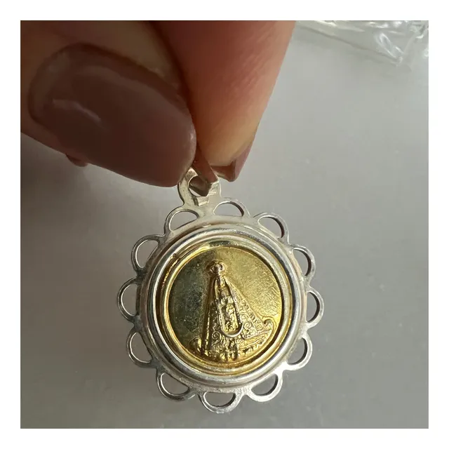 Medalla Virgen Del Valle Vallita En Plata De Ley De 22mm
