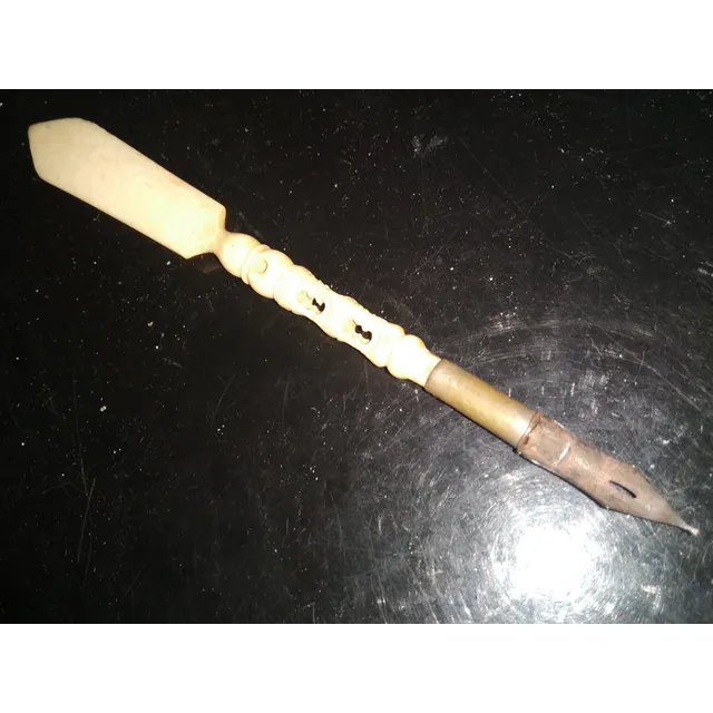 Pluma Estilografica Antigua Mango Marfil
