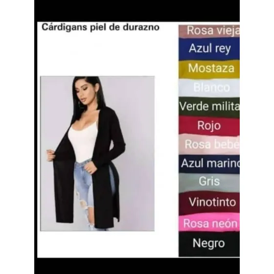 Sobretodo Casual Cardigan Dama Piel De Durazno  S M L 