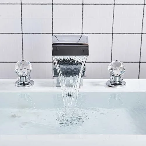 Acr Grifo Mezclador Para Lavabo 2 Pomo Cristal C1