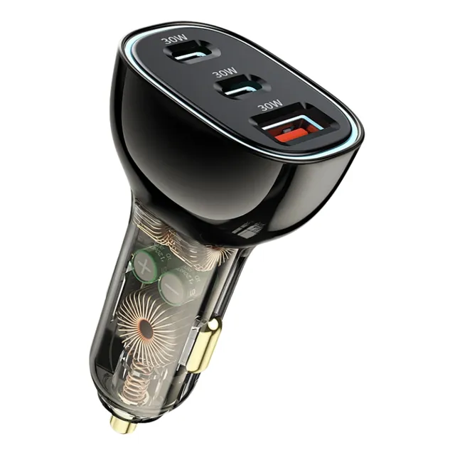 Cargador De Carro Wiwu Pc700 90w - Triple Carga Rápida