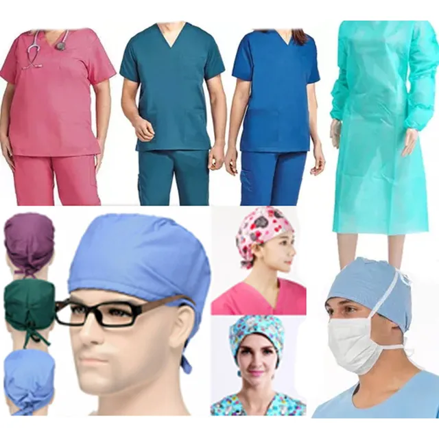 Moldes Uniformes Ambos Medicos Cofias Batas Barbijo 5 Talles