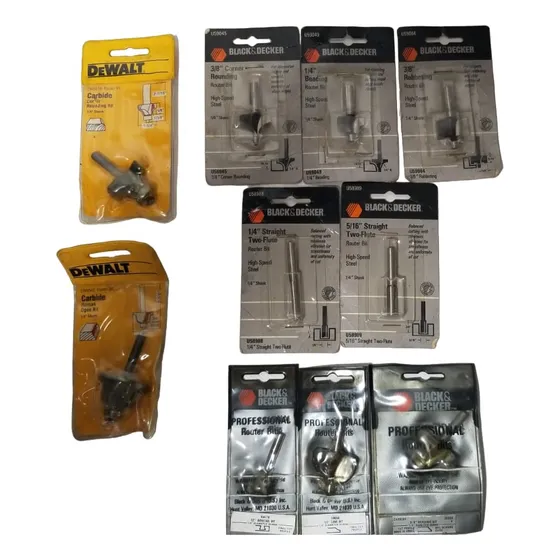 Juego De 10 Fresas Para Ruteadora B&d Dewalt