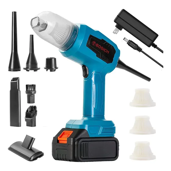 Aspiradora Sopladora Inalámbrica de Mano 7 en 1 Bosich 200W Auto Seca y Húmeda