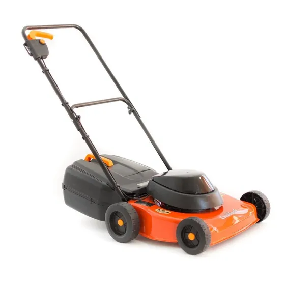 Maquina Cortar Cesped Charihué 1 Hp Con Bolsa Recolectora 40 Cm Corte Grama Bahiana Jardín Nacional Color Naranja Claro