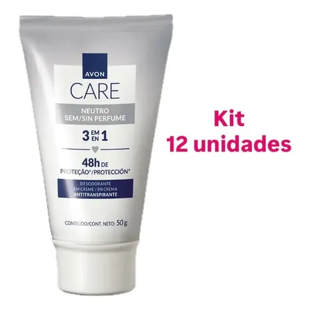 Kit 12 Desodorantes Em Creme Sem Perfume Avon Sem Fragrância