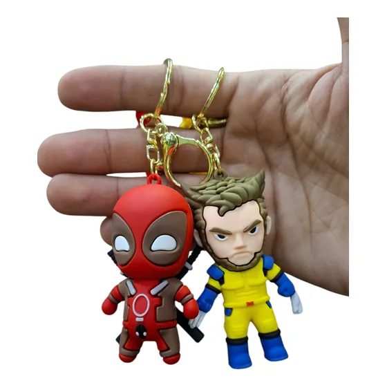 Llaveros Marvel Deadpool & Wolverine Figura Goma 6cm
