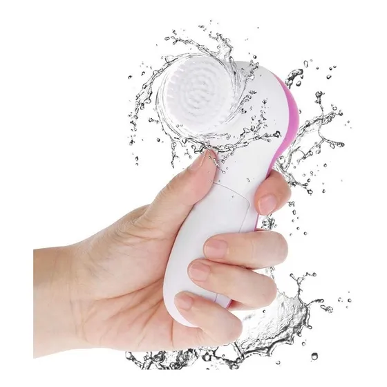 Limpiado Facial Eléctrico 5 En 1 Masajeador Exfoliante Piel Color Rosa Ele-gate