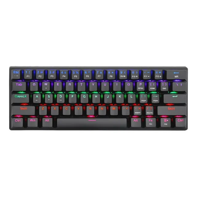 Teclado gamer T-Dagger Arena QWERTY T-Dagger Brown inglés US color negro con luz rainbow