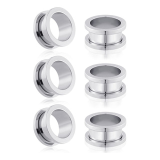 3 Pares Expansores De Túnel De Acero Inoxidable Piercings 3 Pares Expansores De Túnel De Acero Inoxidable Piercings