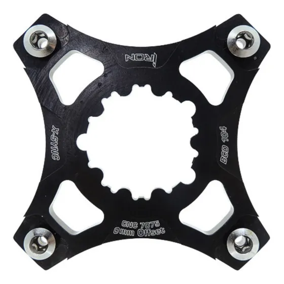 Adaptador Coroa Direct Sram Para Bcd 104mm 4f Sim Offset 0mm Cor Preto