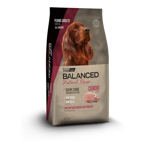 Vitalcan Balanced Adulto Natural Recipe Cerdo X 3 Kg