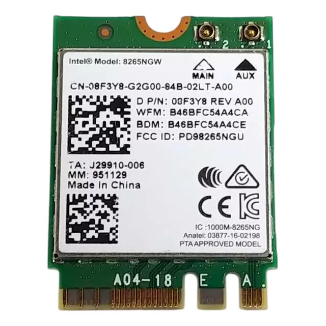 Tarjeta Wifi Intel 8265ngw Dual Band + Bluetooth