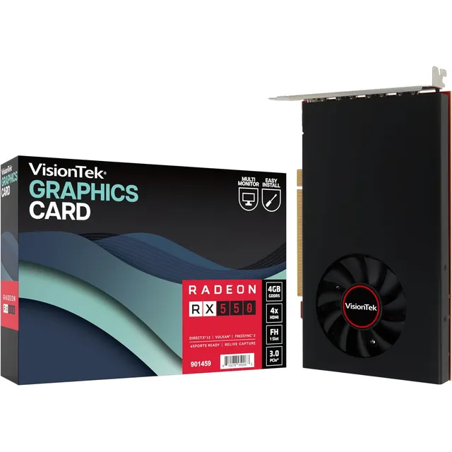 Visiontek Radeon Rx 550 4gb Gddr5 Tarjeta Gráfica De Monitor