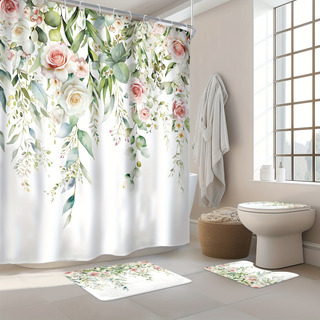 Juego De 4 Cortinas De Ducha Con Forma De Rosa Eucalipto Ver Juego De 4 Cortinas De Ducha Con Forma De Rosa Eucalipto Ver