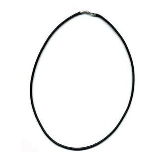 Colar Couro Natural 40cm Terminais Fecho Prata 950 Genuina Colar Couro Natural 40cm Terminais Fecho Prata 950 Genuina
