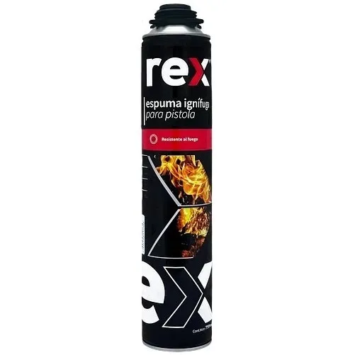 Pack 12 Espuma De Pu Ignífuga Para Pistola 750 Ml Rex
