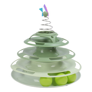 Tocadiscos Interactivo Cat Circle Track Toy Tower, Juego Aut Tocadiscos Interactivo Cat Circle Track Toy Tower, Juego Aut